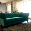 Sofa Chesterfield Verde Terciopelo